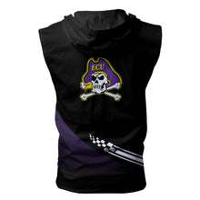 Load image into Gallery viewer, East Carolina Pirates NCAA-F Allover Print Zip-up Sleeveless Hoodie HD2512-028