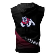 Load image into Gallery viewer, Fresno State Bulldogs NCAA-F Allover Print Zip-up Sleeveless Hoodie HD2512-035