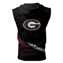 Load image into Gallery viewer, Georgia Bulldogs NCAA-F Allover Print Zip-up Sleeveless Hoodie HD2512-036