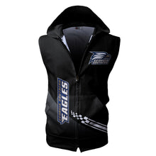 Load image into Gallery viewer, Georgia Southern Eagles NCAA-F Allover Print Zip-up Sleeveless Hoodie HD2512-037