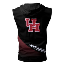 Load image into Gallery viewer, Houston Cougars Primary NCAA-F Allover Print Zip-up Sleeveless Hoodie HD2512-041