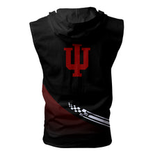 Load image into Gallery viewer, Indiana Hoosiers NCAA-F Allover Print Zip-up Sleeveless Hoodie HD2512-043
