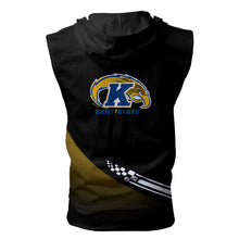 Load image into Gallery viewer, Kent State Golden Flashes NCAA-F Allover Print Zip-up Sleeveless Hoodie HD2512-048