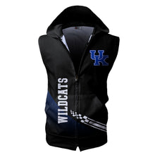 Load image into Gallery viewer, Kentucky Wildcats NCAA-F Allover Print Zip-up Sleeveless Hoodie HD2512-049