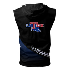 Load image into Gallery viewer, Louisiana Tech Athletics NCAA-F Allover Print Zip-up Sleeveless Hoodie HD2512-052