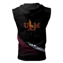 Load image into Gallery viewer, Louisiana-Monroe Warhawks NCAA-F Allover Print Zip-up Sleeveless Hoodie HD2512-053