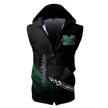 Load image into Gallery viewer, Marshall Thundering Herd NCAA-F Allover Print Zip-up Sleeveless Hoodie HD2512-056