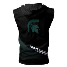 Load image into Gallery viewer, Michigan State Spartans NCAA-F Allover Print Zip-up Sleeveless Hoodie HD2512-061