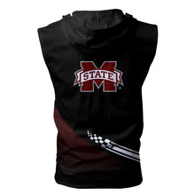 Load image into Gallery viewer, Mississippi State Bulldogs NCAA-F Allover Print Zip-up Sleeveless Hoodie HD2512-065