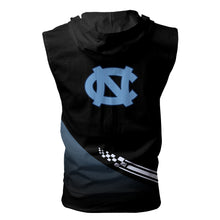 Load image into Gallery viewer, North Carolina Tar Heels NCAA-F Allover Print Zip-up Sleeveless Hoodie HD2512-072