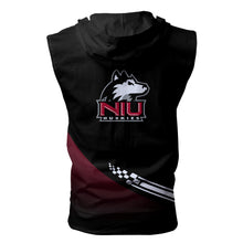 Load image into Gallery viewer, Northern Illinois Huskies NCAA-F Allover Print Zip-up Sleeveless Hoodie HD2512-074