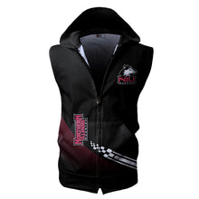 Load image into Gallery viewer, Northern Illinois Huskies NCAA-F Allover Print Zip-up Sleeveless Hoodie HD2512-074
