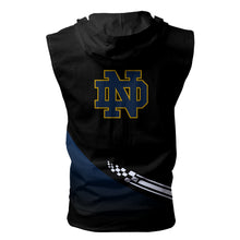 Load image into Gallery viewer, Notre Dame Fighting Irish NCAA-F Allover Print Zip-up Sleeveless Hoodie HD2512-076