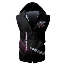 Load image into Gallery viewer, Temple Owls NCAA-F Allover Print Zip-up Sleeveless Hoodie HD2512-100