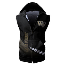 Load image into Gallery viewer, Wake Forest University Athletic NCAA-F Allover Print Zip-up Sleeveless Hoodie HD2512-123