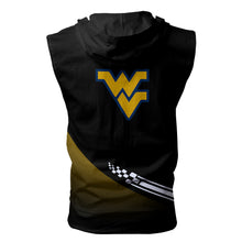Load image into Gallery viewer, West Virginia Mountaineers NCAA-F Allover Print Zip-up Sleeveless Hoodie HD2512-126