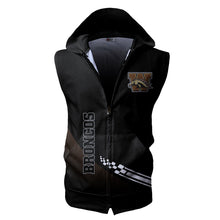 Load image into Gallery viewer, Western Michigan Broncos NCAA-F Allover Print Zip-up Sleeveless Hoodie HD2512-127