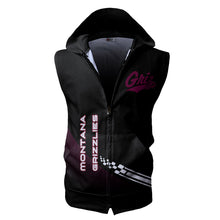 Load image into Gallery viewer, Montana Grizzlies NCAA Allover Print Zip-up Sleeveless Hoodie HD2512-131