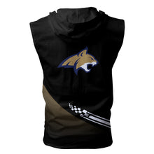 Load image into Gallery viewer, Montana State Bobcats NCAA Allover Print Zip-up Sleeveless Hoodie HD2512-132