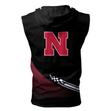 Load image into Gallery viewer, Nebraska Cornhuskers NCAA Allover Print Zip-up Sleeveless Hoodie HD2512-138