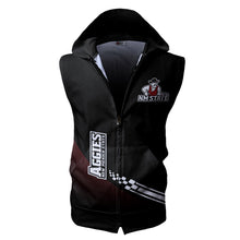 Load image into Gallery viewer, New Mexico State Aggies NCAA Allover Print Zip-up Sleeveless Hoodie HD2512-141