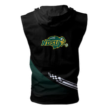Load image into Gallery viewer, North Dakota State Bison NCAA Allover Print Zip-up Sleeveless Hoodie HD2512-148