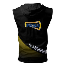 Load image into Gallery viewer, Northern Arizona Lumberjacks NCAA Allover Print Zip-up Sleeveless Hoodie HD2512-150