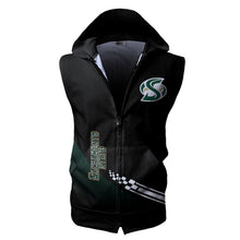 Load image into Gallery viewer, Sacramento State Hornets NCAA Allover Print Zip-up Sleeveless Hoodie HD2512-178