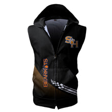 Load image into Gallery viewer, Sam Houston State Bearkats NCAA Allover Print Zip-up Sleeveless Hoodie HD2512-181