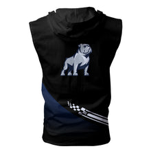 Load image into Gallery viewer, Samford Bulldogs NCAA Allover Print Zip-up Sleeveless Hoodie HD2512-182