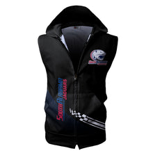 Load image into Gallery viewer, South Alabama Jaguars NCAA Allover Print Zip-up Sleeveless Hoodie HD2512-188