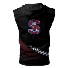 Load image into Gallery viewer, South Carolina State Bulldogs NCAA Allover Print Zip-up Sleeveless Hoodie HD2512-190