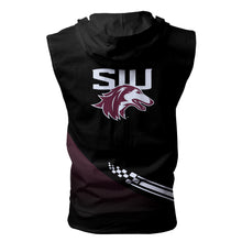 Load image into Gallery viewer, Southern Illinois Salukis NCAA Allover Print Zip-up Sleeveless Hoodie HD2512-196