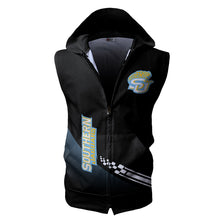 Load image into Gallery viewer, Southern Jaguars NCAA Allover Print Zip-up Sleeveless Hoodie HD2512-197