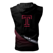 Load image into Gallery viewer, Temple Owls NCAA Allover Print Zip-up Sleeveless Hoodie HD2512-206