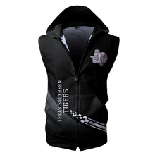 Load image into Gallery viewer, Texas Southern Tigers NCAA Allover Print Zip-up Sleeveless Hoodie HD2512-212