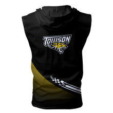 Load image into Gallery viewer, Towson Tigers NCAA Allover Print Zip-up Sleeveless Hoodie HD2512-216