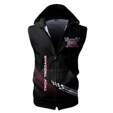 Load image into Gallery viewer, Troy Trojans NCAA Allover Print Zip-up Sleeveless Hoodie HD2512-219