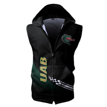 Load image into Gallery viewer, UAB Blazers NCAA Allover Print Zip-up Sleeveless Hoodie HD2512-220