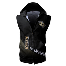 Load image into Gallery viewer, UCF Knights NCAA Allover Print Zip-up Sleeveless Hoodie HD2512-222