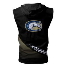 Load image into Gallery viewer, UC Davis Aggies NCAA Allover Print Zip-up Sleeveless Hoodie HD2512-221