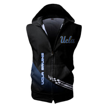 Load image into Gallery viewer, UCLA Bruins NCAA Allover Print Zip-up Sleeveless Hoodie HD2512-223
