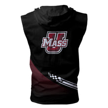 Load image into Gallery viewer, UMass Minutemen NCAA Allover Print Zip-up Sleeveless Hoodie HD2512-224