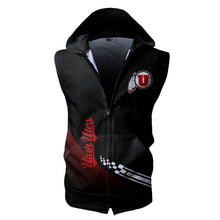 Load image into Gallery viewer, Utah Utes NCAA Allover Print Zip-up Sleeveless Hoodie HD2512-229