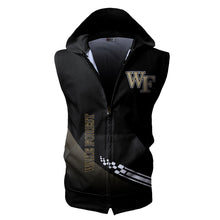 Load image into Gallery viewer, Wake Forest Demon Deacons NCAA Allover Print Zip-up Sleeveless Hoodie HD2512-238