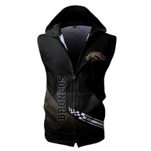 Load image into Gallery viewer, Western Michigan Broncos NCAA Allover Print Zip-up Sleeveless Hoodie HD2512-246