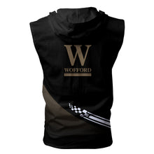 Load image into Gallery viewer, Wofford Monogram NCAA Allover Print Zip-up Sleeveless Hoodie HD2512-249