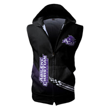 Load image into Gallery viewer, Abilene Christian Wildcats NCAA Allover Print Zip-up Sleeveless Hoodie HD2512-001