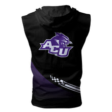 Load image into Gallery viewer, Abilene Christian Wildcats NCAA Allover Print Zip-up Sleeveless Hoodie HD2512-001
