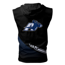 Load image into Gallery viewer, Akron Zips NCAA Allover Print Zip-up Sleeveless Hoodie HD2512-003